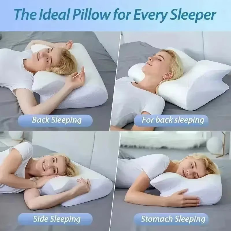 Novara Ergonomic Butterfly Cervical Pillow — Memory Foam Side Sleeper Support