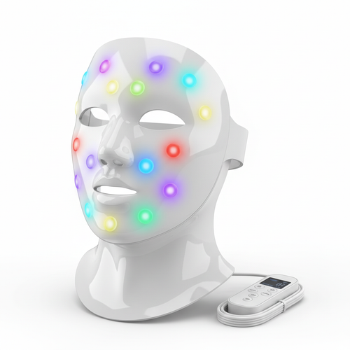 7 Colors LED Facial Mask With Neck Red Light Therapy